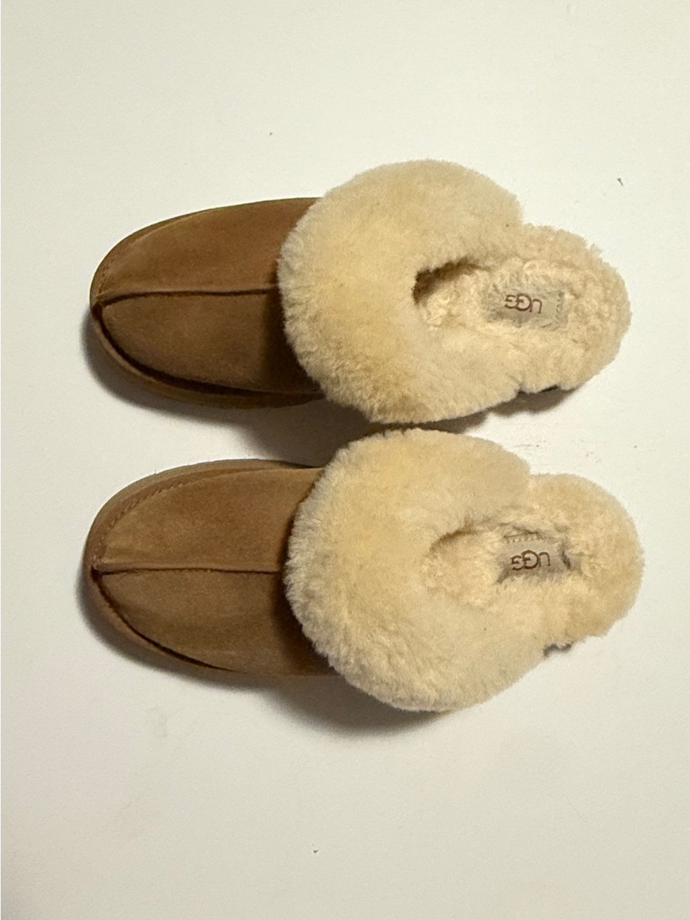 UGG Womens Chestnut Suede Slip-On Sheepskin Clog